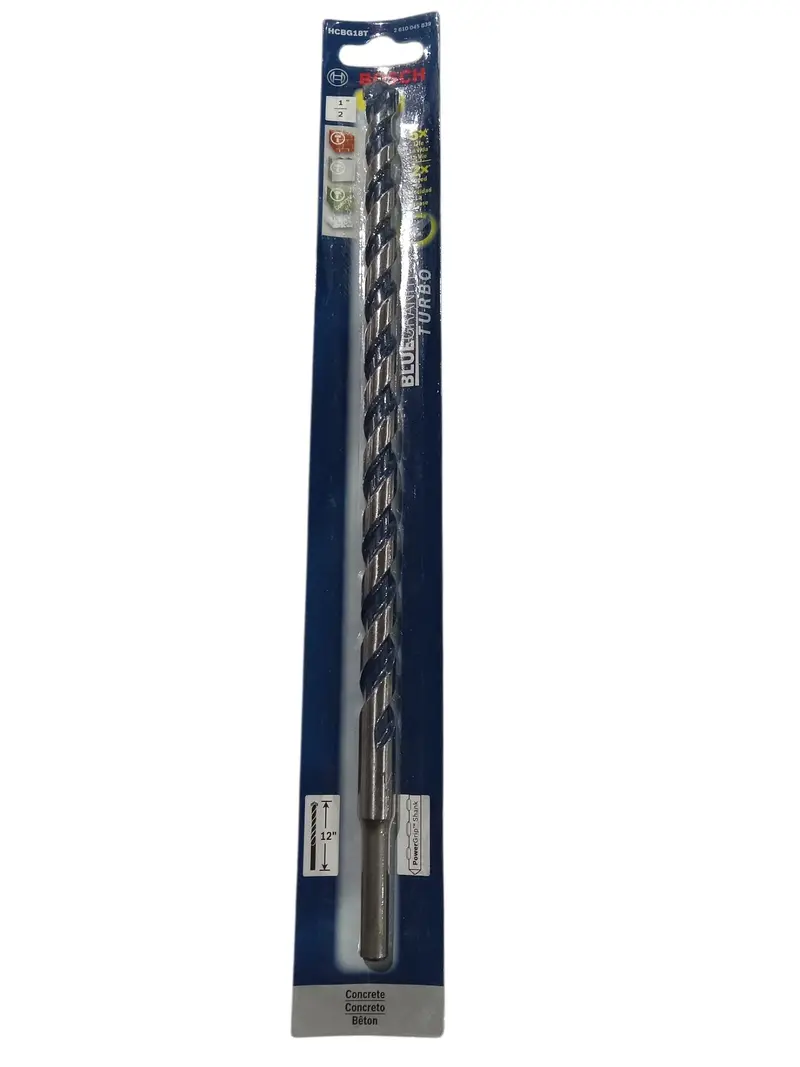 Bosch Hcbg18 1/2 In. X 12 In. Bluegranite Carbide Hammer Drill Bit 1