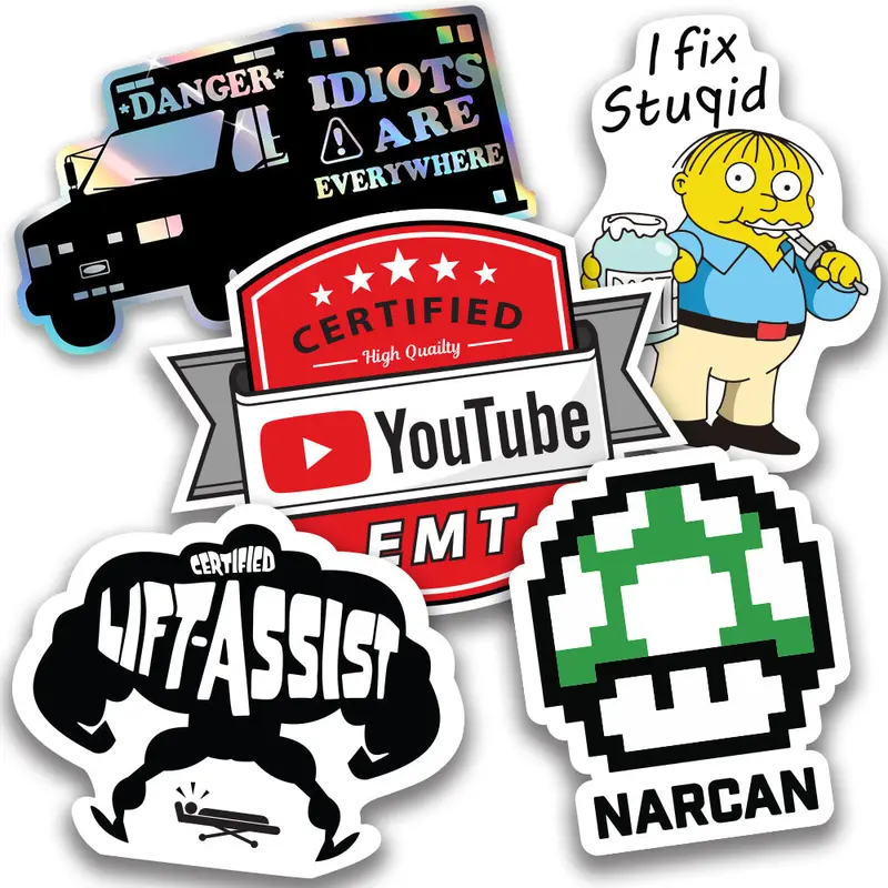 Elite Emt Medic 5 Pack Bundle Decal Sticker 1