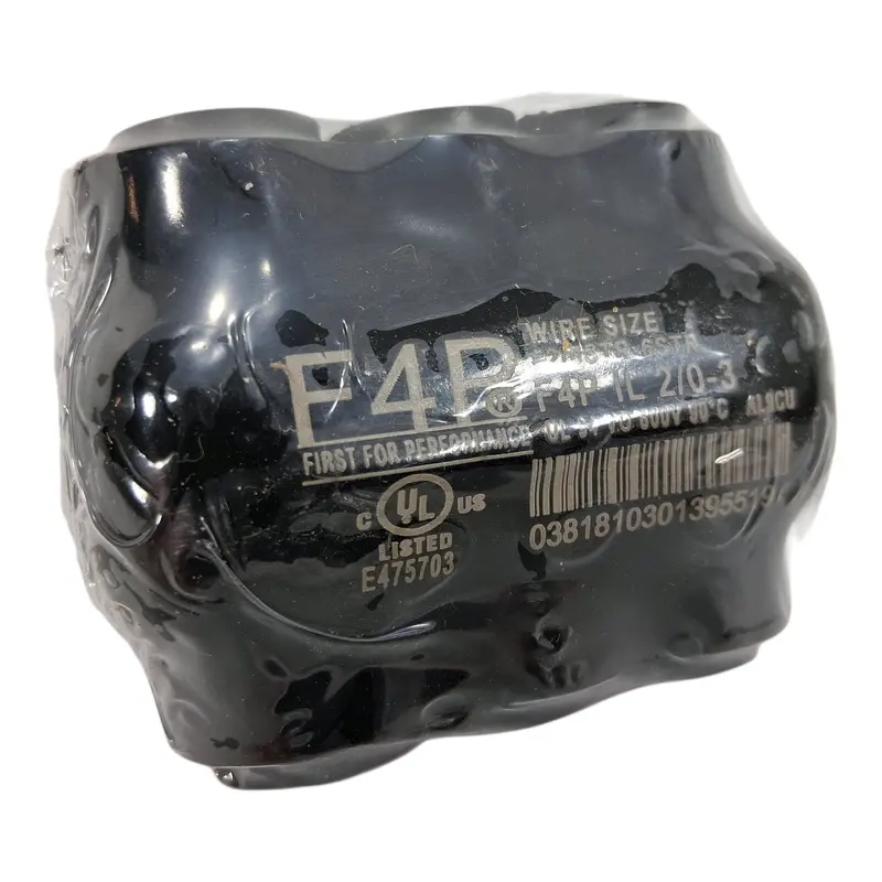 F4p Il2/0‑3 — 2/0 Awg 3‑Port Dual‑Entry Uv‑Black Aluminum Lug 1