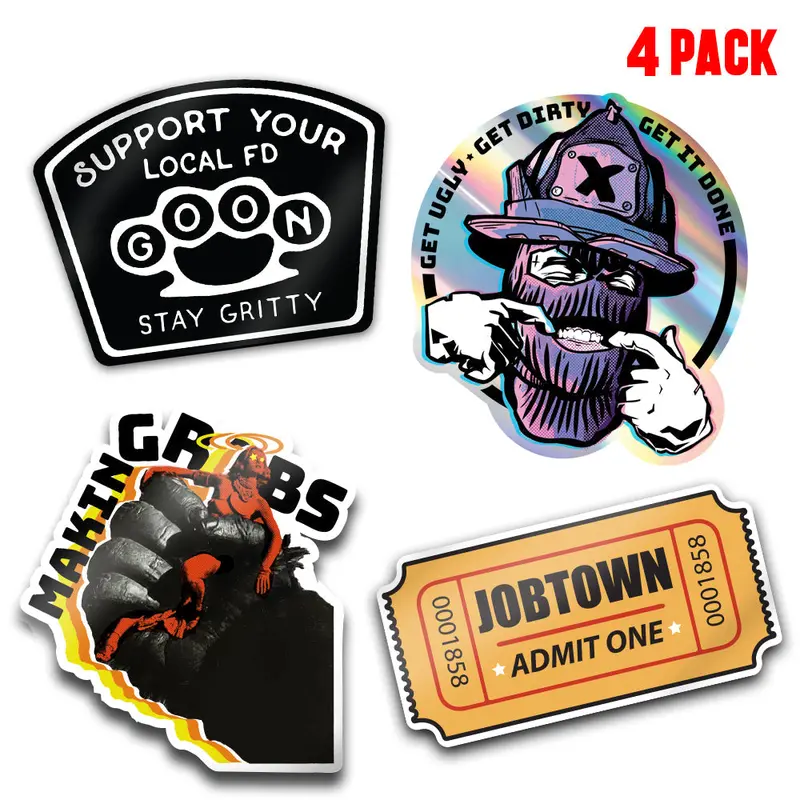 First Due 4Pack Firefighter Sticker 1