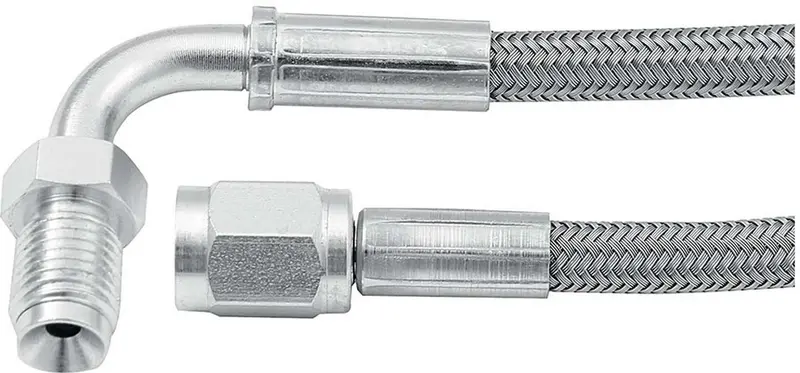 Allstar Performance 46332-36 36-Inch -3 An Stainless Steel Brake Line With 90-Degree Fitting 1