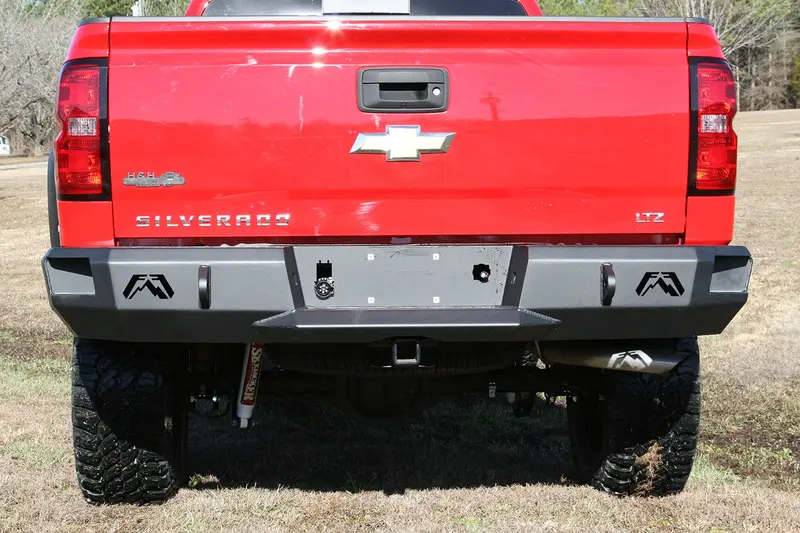 Fab Fours Cs07-W1850-B Heavy-Duty Paintable Rear Bumper – Includes D-Ring Mounts 1